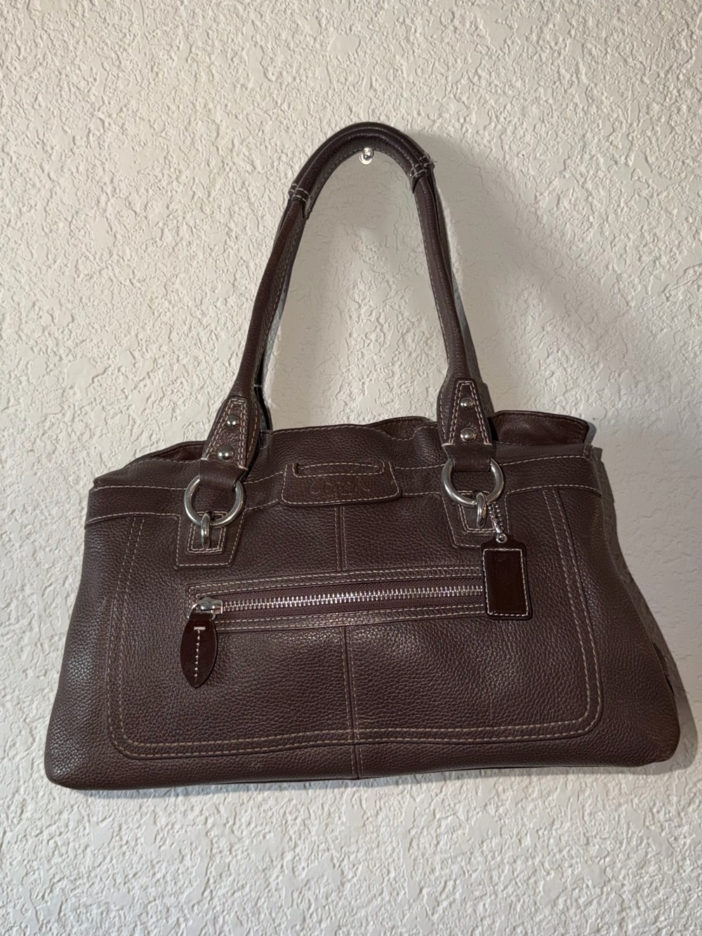 Coach Dark Brown Leather Shoulder Bag
